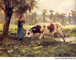 Tento obrázek je o francozského malíře, kteýr rád kreslíval rolníky a venkovské scenérie. Jmenoval se Jean-François Millet (1814-1875)...